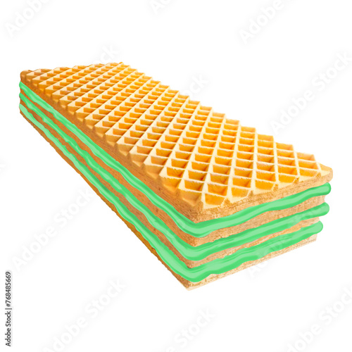 Wafer cream cocopandan, PRO PNG	, transparent background