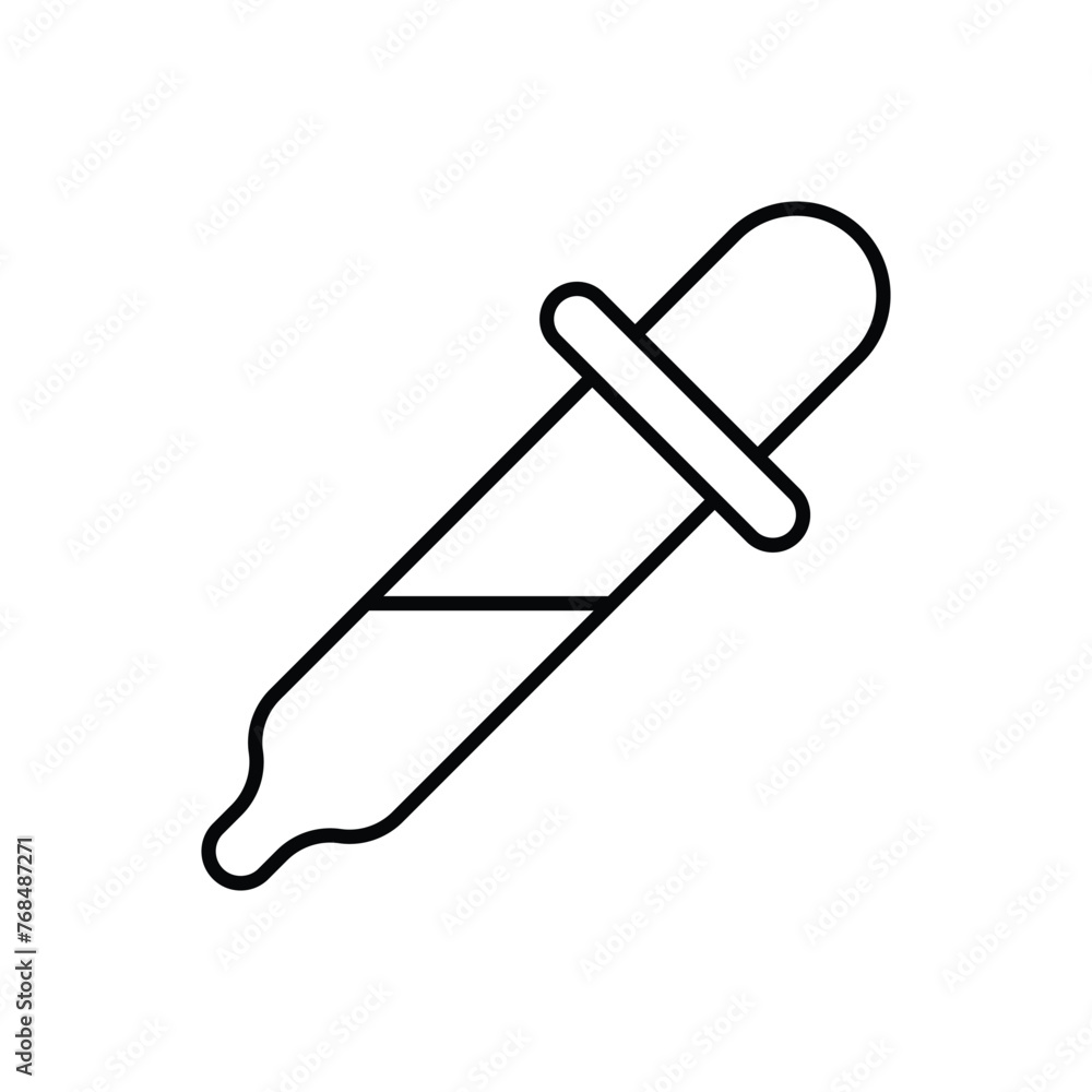 Thin Line Dropper vector icon