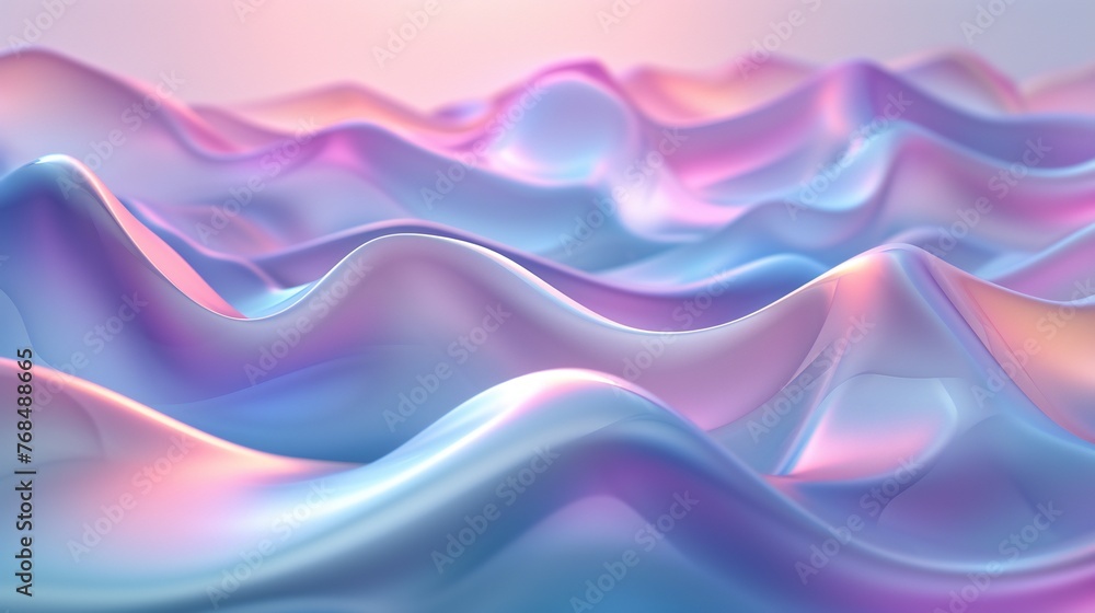 Fototapeta premium Liquid Dreamscape: Fluid forms dance and morph in an ethereal dreamscape, creating a serene visual symphony.