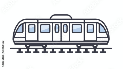 Outline subway vector icon flat vector isolated on white background 