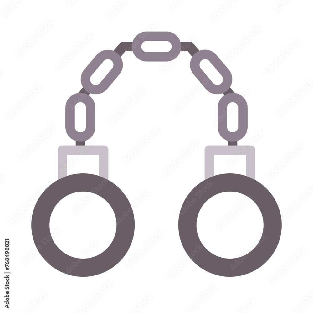 Handcuffs Glyph Vector Flat Icon Design Handcuffs Glyph Vector Flat Icon Design