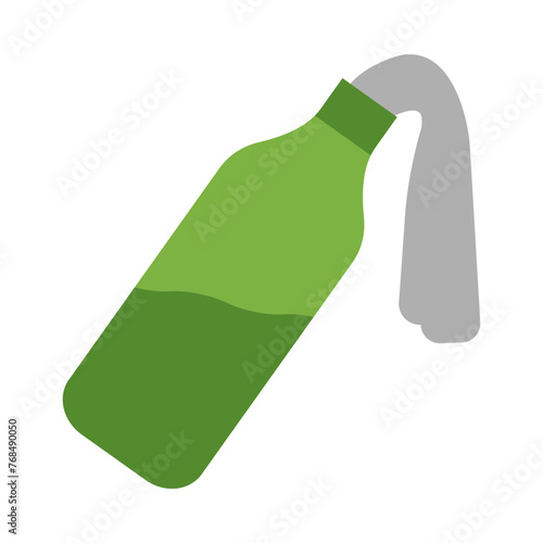 Molotov Glyph Vector Flat Icon Design