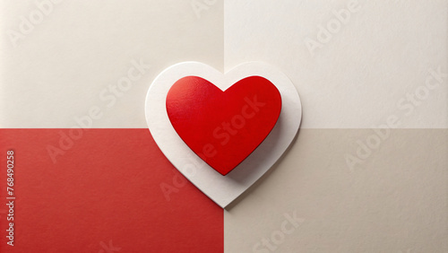 Red Hearts on Background: Symbol of Love and Romance  photo