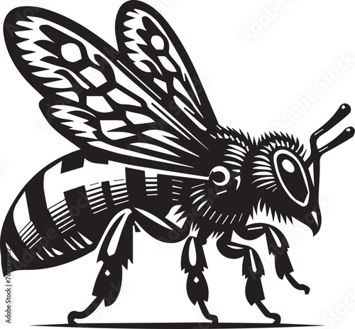 Honey bee -Bee Silhoutte- Vector image of bee 