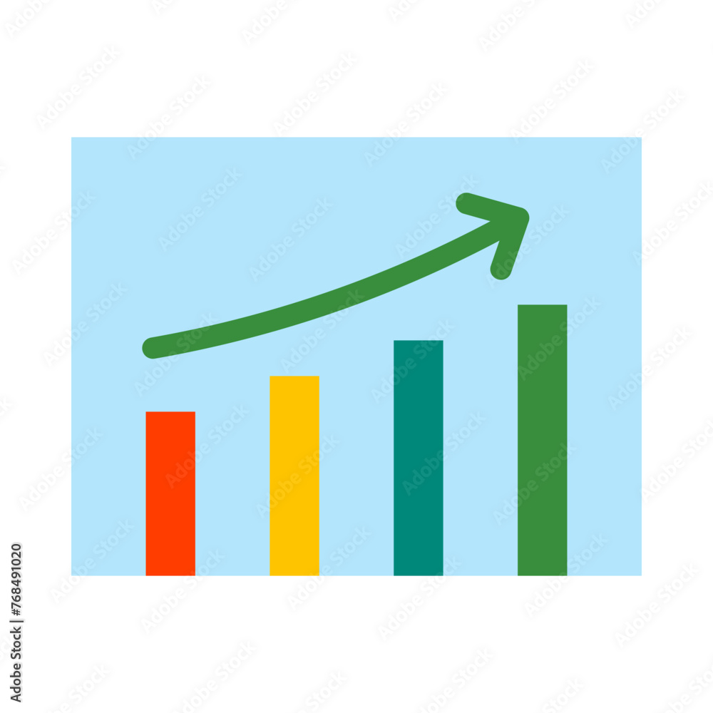 Growth Graph Vector Flat Icon Design Vector Flat Icon Design Growth Graph Vector Flat Icon Design Vector Flat Icon Design