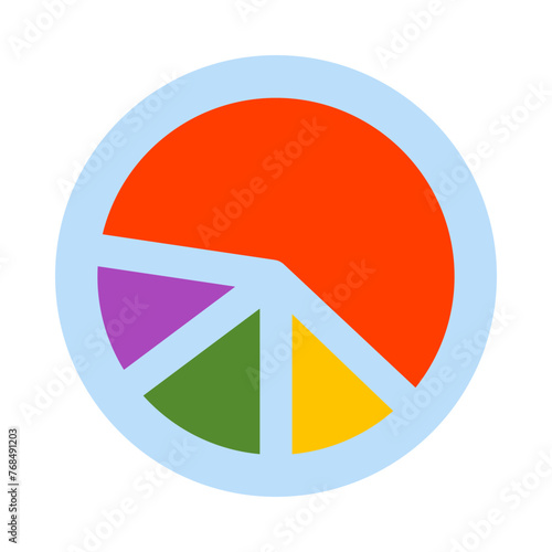 Free Download Pie Chart Vector Flat Icon Design Vector Flat Icon Design - GFXLoad