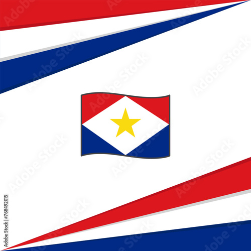 Free Download Saba Flag Abstract Background Design Template. Saba Independence Day Banner Social Media Post. Saba Design - GFXLoad