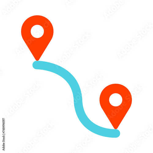 Point Destinations Vector Flat Icon