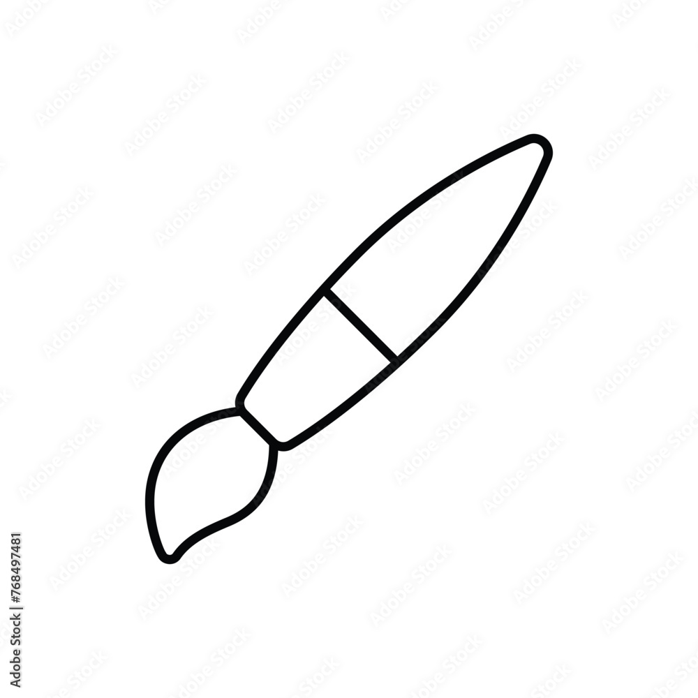 Thin Line Brush vector icon Thin Line Brush vector icon