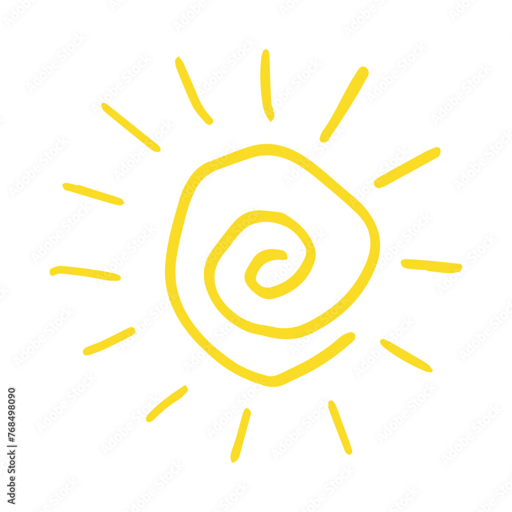Sun.Cute doodle sun.Sunrise.sunset.Hand drawn sketch vector illustration. Sun.Cute doodle sun.Sunrise.sunset.Hand drawn sketch vector illustration.