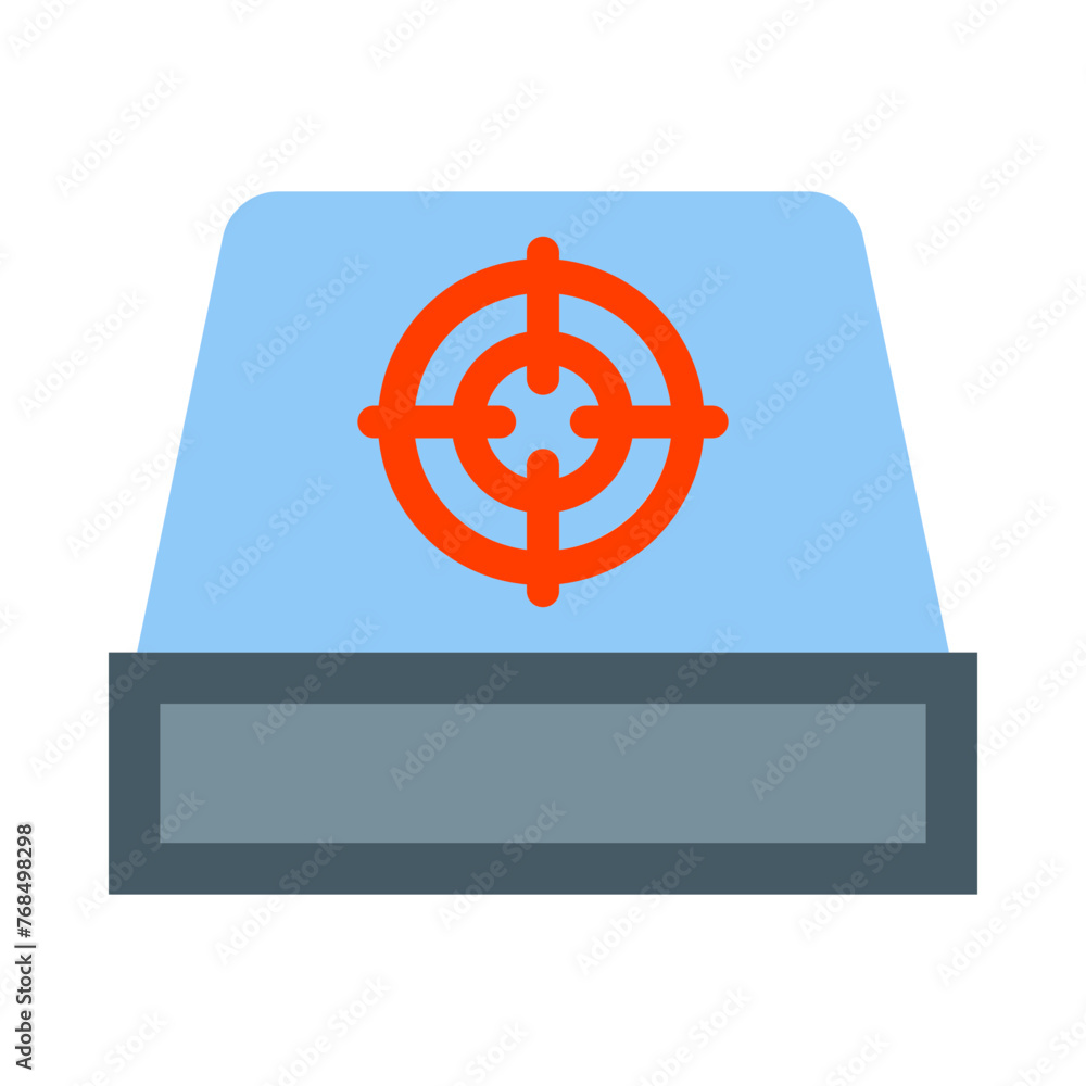 Red Dot Sight Vector Flat Icon Red Dot Sight Vector Flat Icon