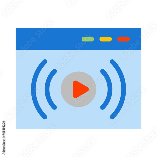 Livestream Vector Flat Icon