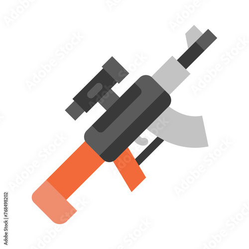 Light Machine Gun Vector Flat Icon