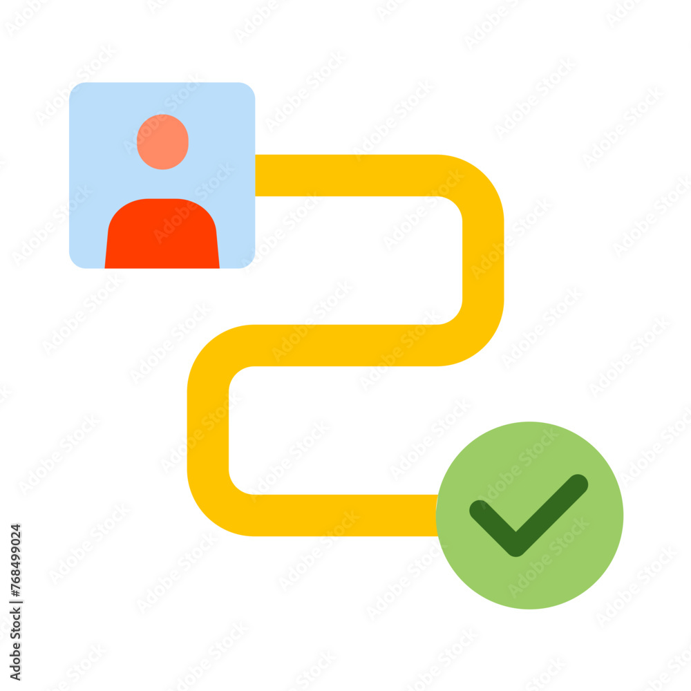 Customer Journey Map Vector Flat Icon Customer Journey Map Vector Flat Icon