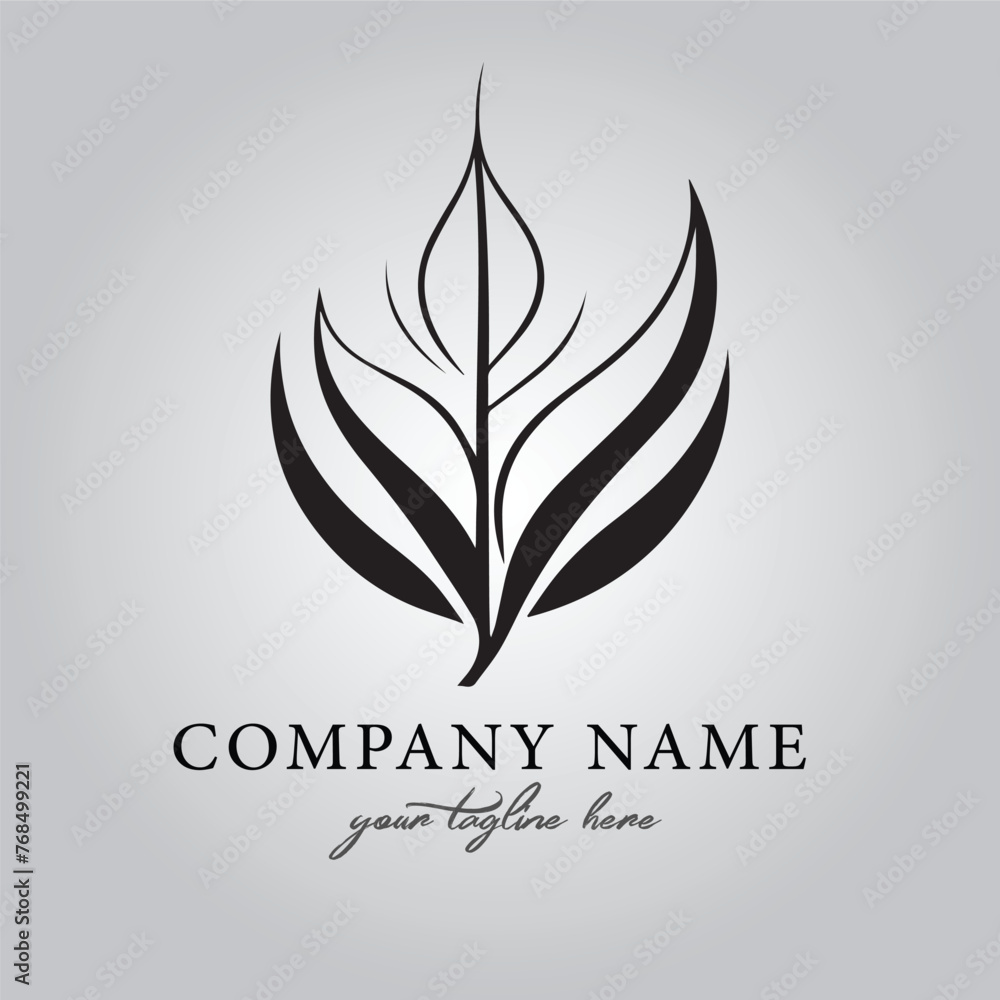 Leaf logo company design vector image on the white background Leaf logo company design vector image on the white background