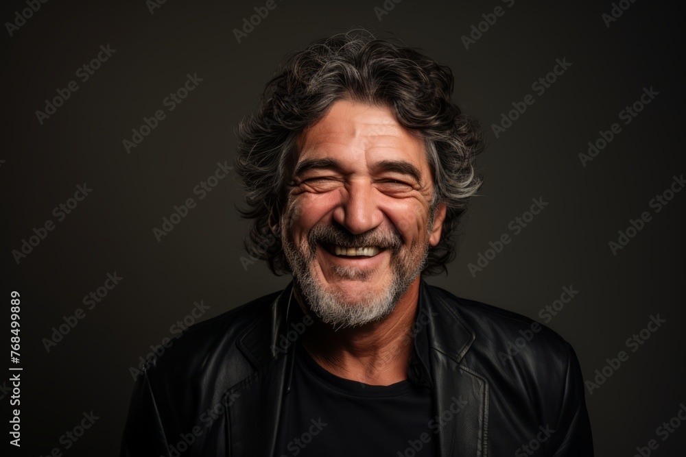 Portrait of a senior man laughing and looking at the camera. Portrait of a senior man laughing and looking at the camera.