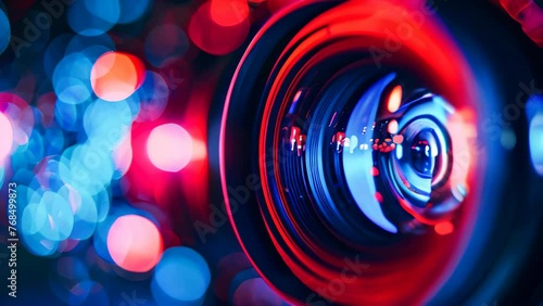 A closeup of video or photo camera lens photo