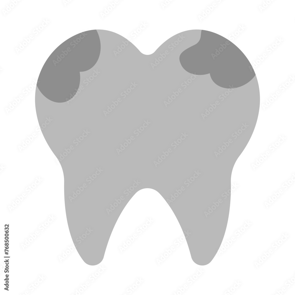 Dental Caries Vector Flat Icon