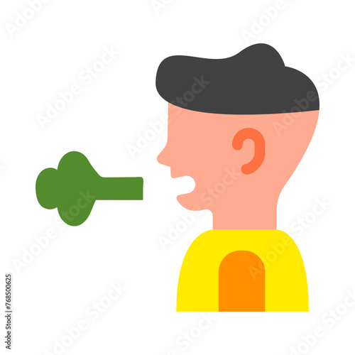 Bad Breath Vector Flat Icon