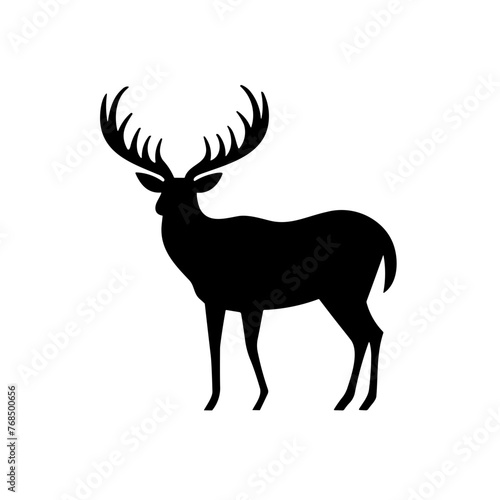 Simple deer isolated black icon