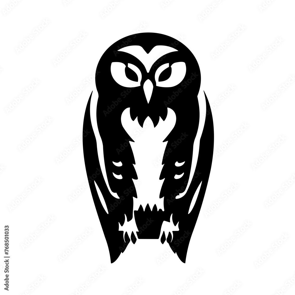Obraz premium SimSimple owl isolated black iconple isolated black icon