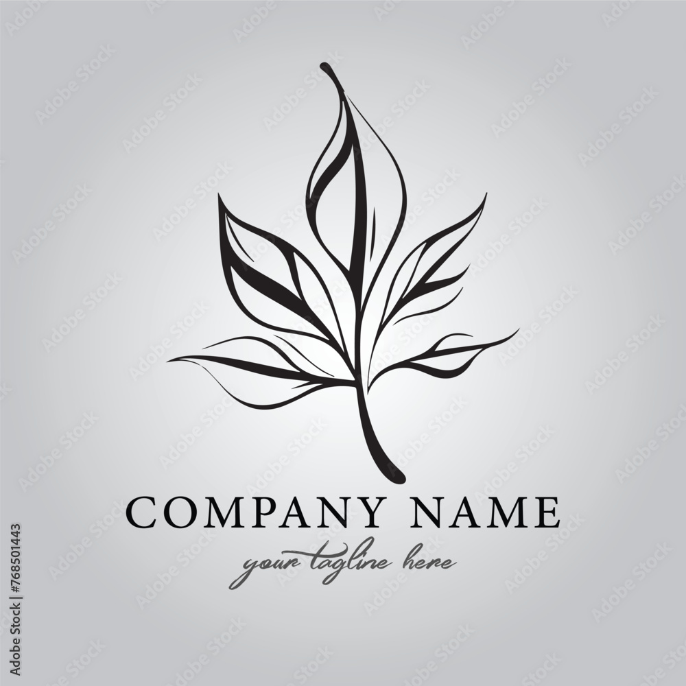 Leaf logo company design vector image on the white background Leaf logo company design vector image on the white background