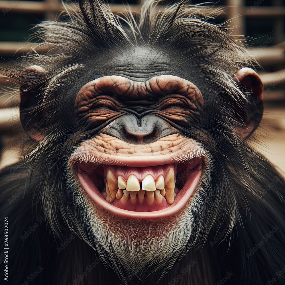 Funny Chimpanzee Smiling