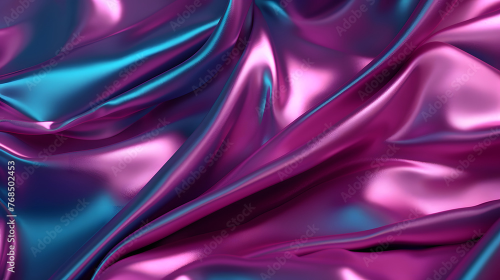 Obraz premium Digital holographic rainbow wrinkled aluminum foil abstract graphic poster web page PPT background