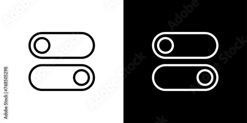 シンプルな設定ボタンのベクターアイコン