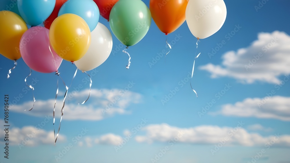 Colorful balloons in the sky