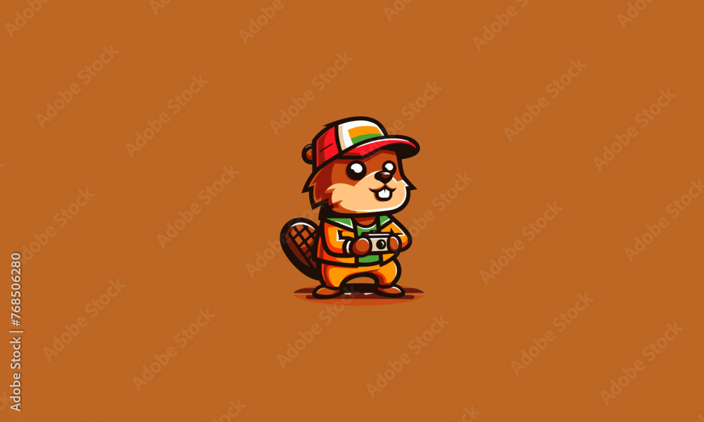 squirrel wearing hat vector mascot design squirrel wearing hat vector mascot design