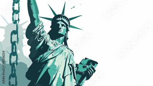 Restraint of liberty.. flat vector isolated on white background