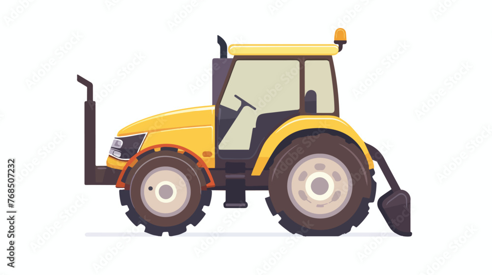 Small farm tractor icon. Simple illustration of small