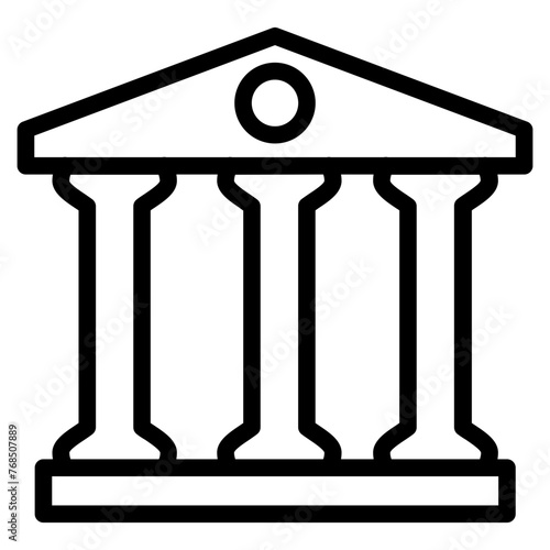 Bank outline icon