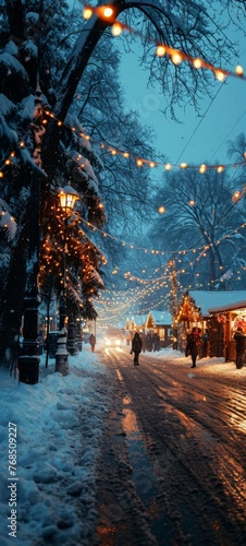 Enchanted Winter Evening at the Holiday Market