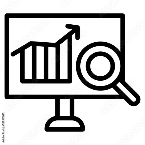 Business monitoring outline icon
