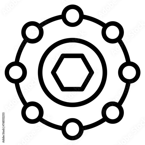 Antioxidant outline icon