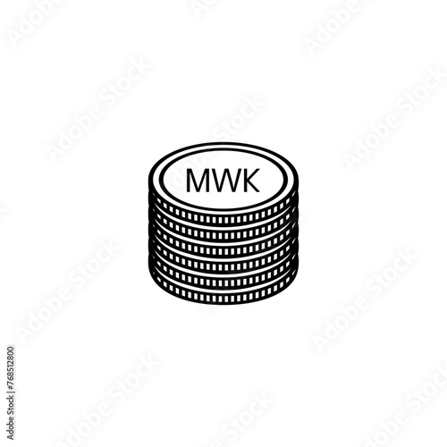 Malawi Currency Symbol, Malawian Kwacha Icon, MWK Sign. Vector Illustration photo