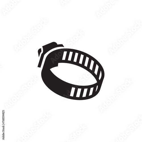 hose clamp icon on white background