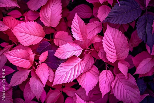 Purple leaves background, Colorful leaves pattern, Nature background