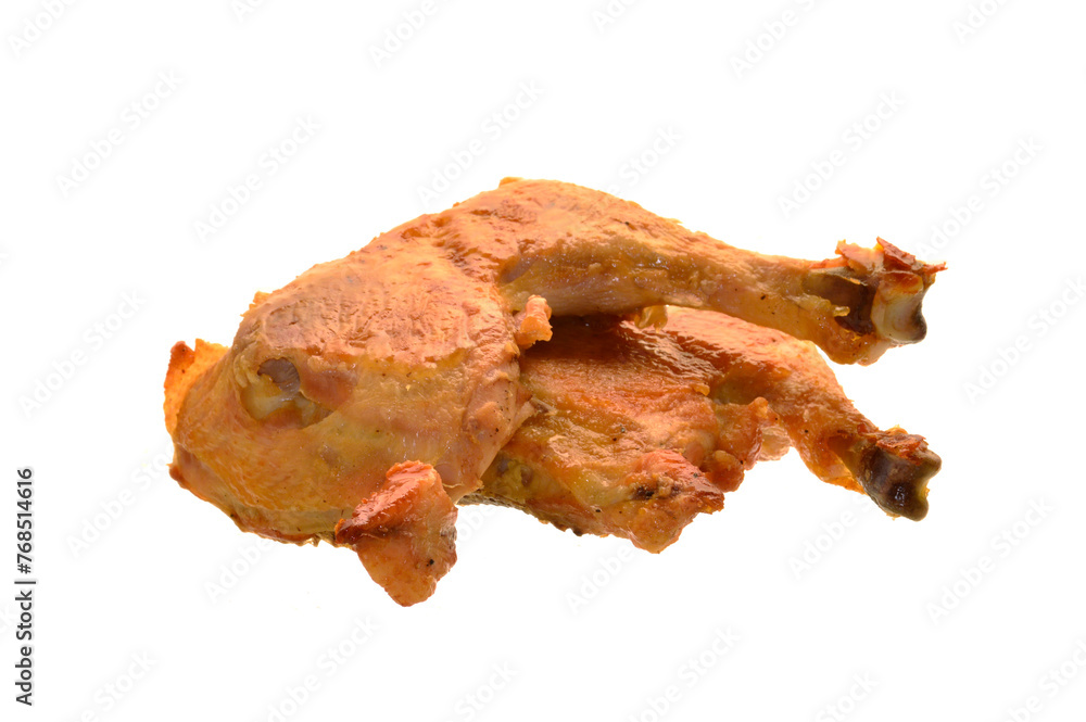 fried meat isolated on white background fried meat isolated on white background