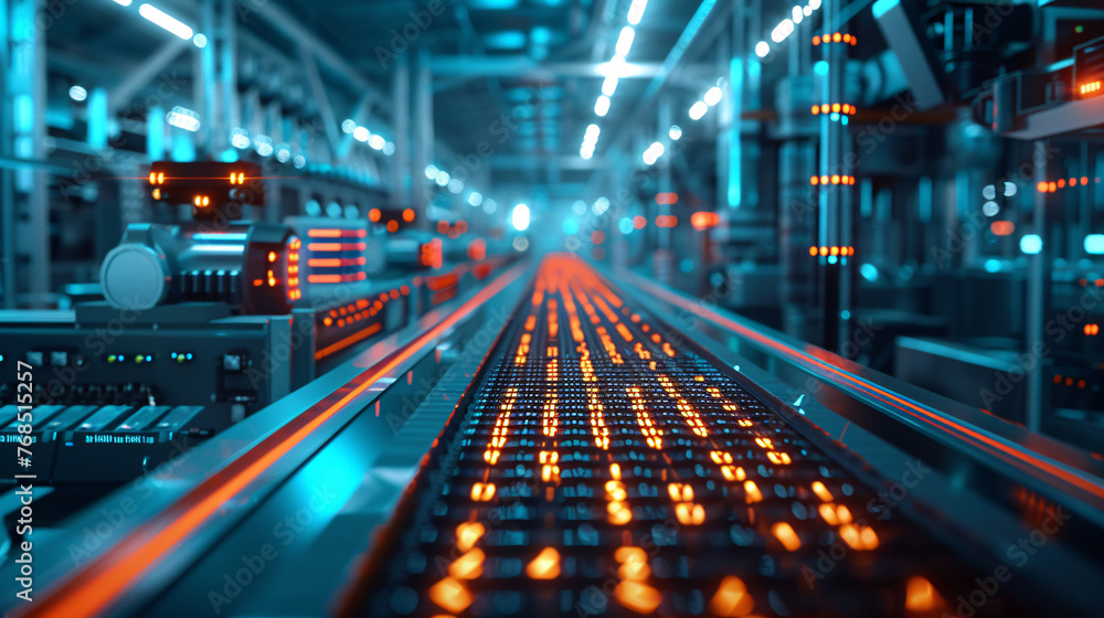 Bright advanced modern factory and equipment background, 3D rendering of futuristic technology scene illustration Bright advanced modern factory and equipment background, 3D rendering of futuristic technology scene illustration