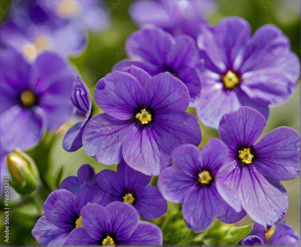 Breathtaking spring scene: purple blooms and daisies dance in the grass. Summer's beauty emerges. Breathtaking spring scene: purple blooms and daisies dance in the grass. Summer's beauty emerges.