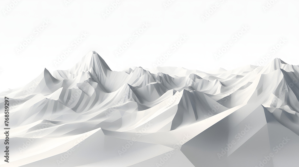 Digital technology minimalist white mountains 3d abstract graphics poster web page PPT background Digital technology minimalist white mountains 3d abstract graphics poster web page PPT background