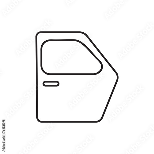 car door flat liner vector illustration on white background..eps