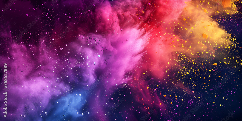 Naklejka premium happy Holi colorful background 