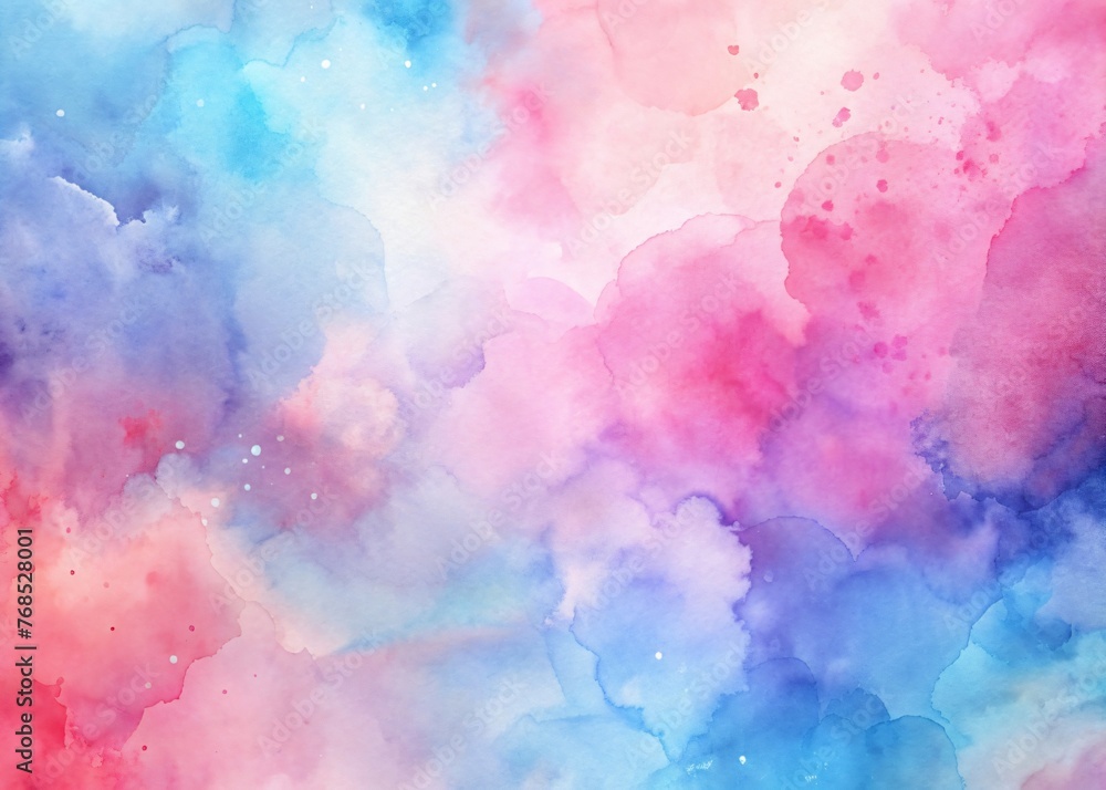 Abstract Watercolor Sky Texture with Grunge Clouds and Pastel Colors