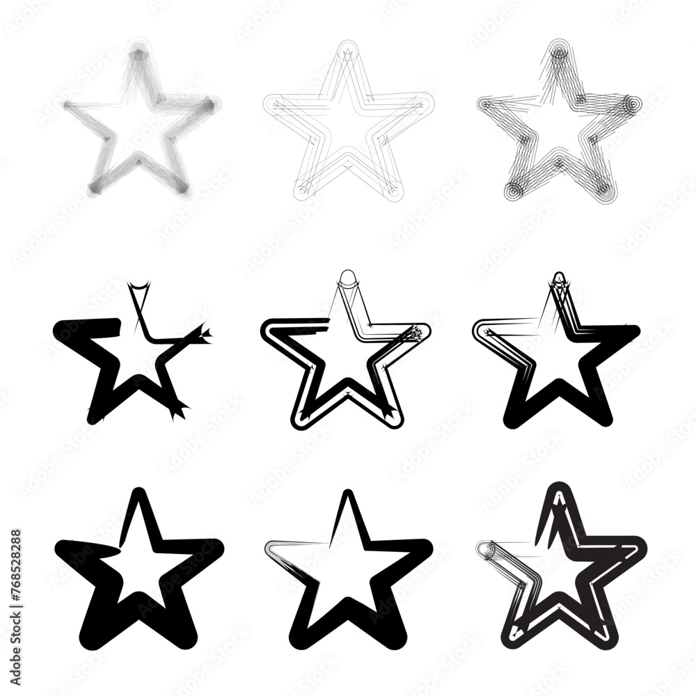 Set of Vector Abstract Ink Strokes Set of Vector Abstract Ink Strokes