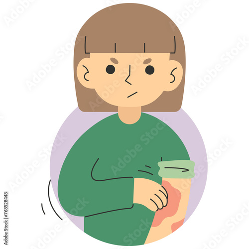 Rash 8 cute, png illustration.