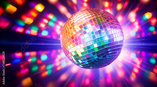 Vibrant Disco Ball Texture Bursting With Color Background 